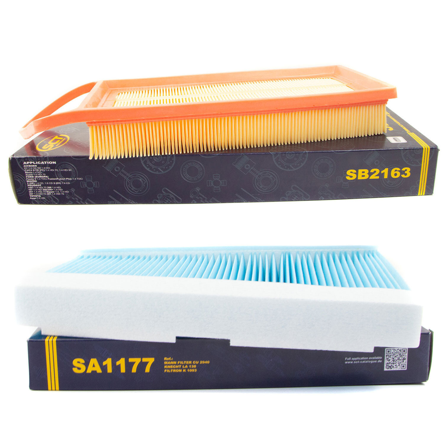 Filter Set Inspektion SCT Luftfilter + Innenraumfilter für Citroen C2 C3 Peugeot