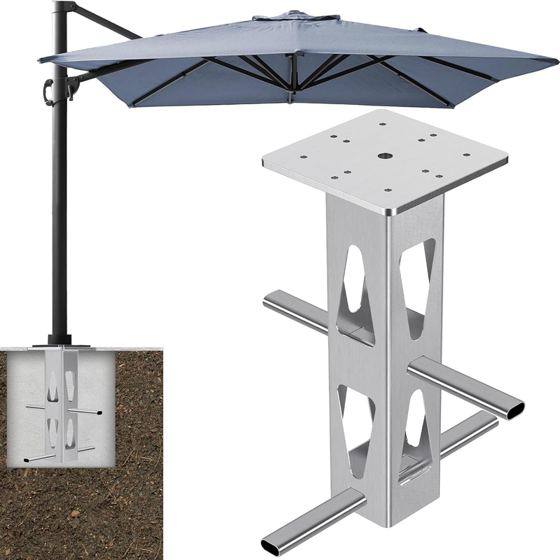 Rustproof Heavy Duty Steel Umbrella Base for Patios & Cantilever Umbrellas