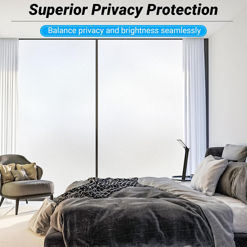Window Films for Privacy, Frosted Privacy Film Static Cling Opaque Window Vinyl