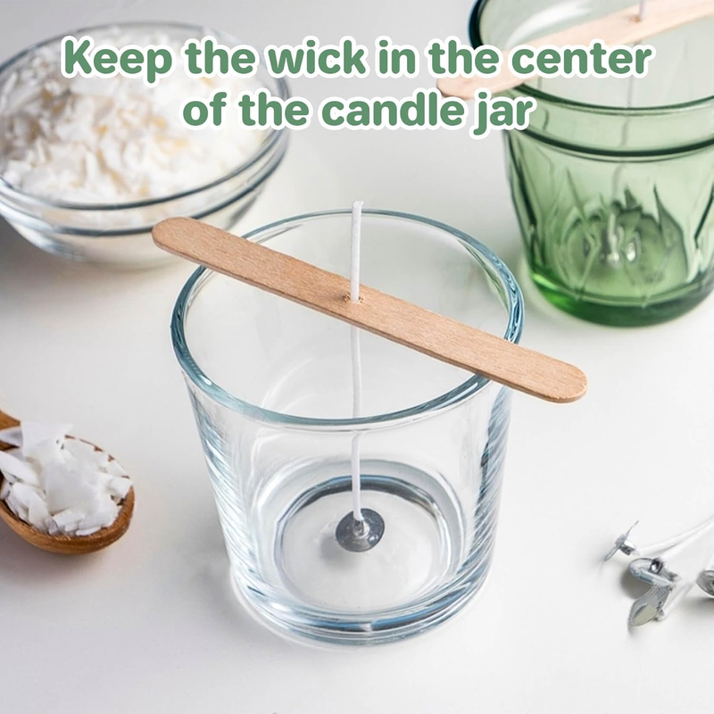 100 Candle Wicks for Candle Making - 6 Inch mechas para velas White Candle Wick