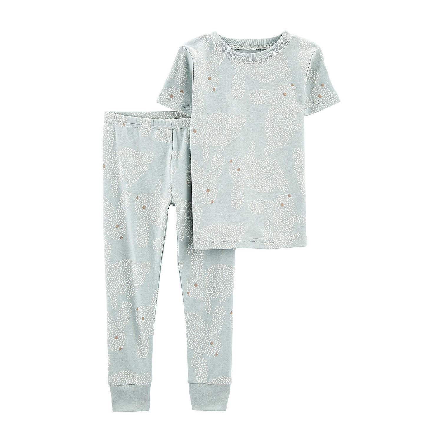 

CARTERS BABY BOY GIRL ПИЖАМЫ ЗАЙКА ИЗ 2 ШТ. ВЕРХ И БРЮКИ КОМПЛЕКТ ДЛЯ СНА 12M 18M 24M, Sage green;multicolor