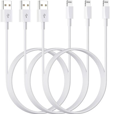 USB a to Lightning Cable 3ft 3pack Apple Mfi Certified Apple Lightning Iphone...