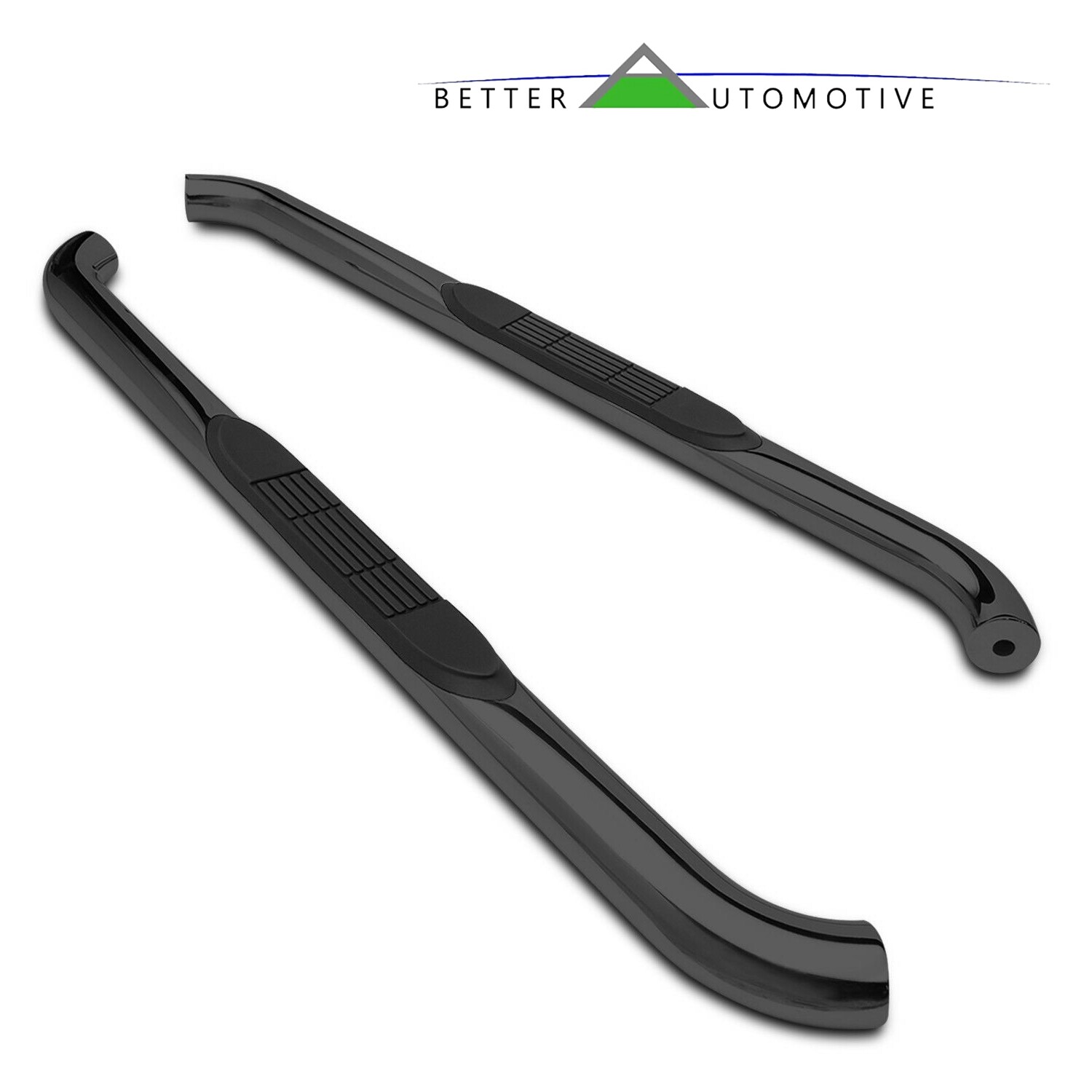 3" Black Side Step Rails for 20182021 Jeep Wrangler JL 2 Door Nerf