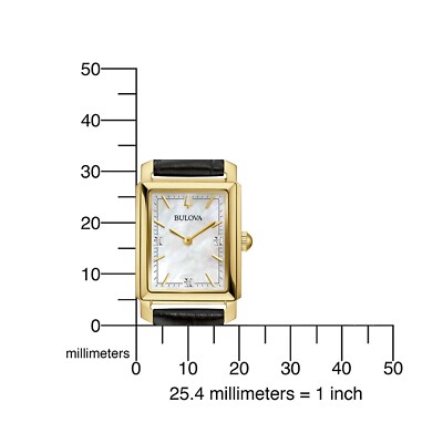 Pre-owned Bulova Women's Watch Sutton With Leather Strap 97p166