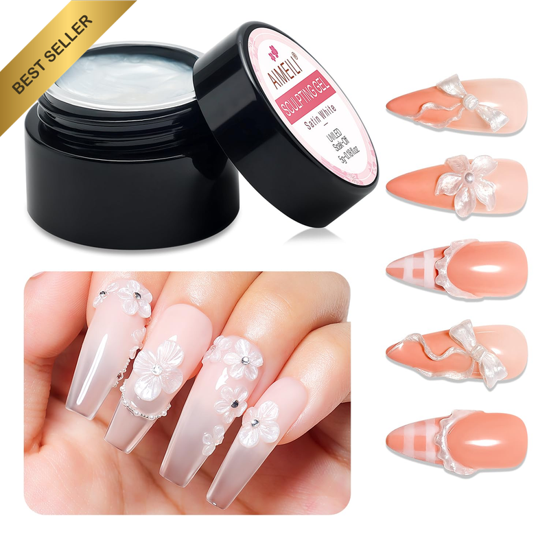 Sculpting Gel Nail Glue, Vegan, Cruelty Free, 3D Texture Nail Gel Sculpture Art