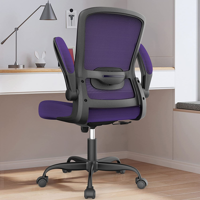 Computer chair with adjustable lumbar support outlet
