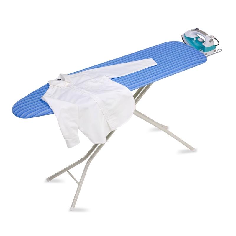Honey-Can-Do 4 Leg Board Retractable Rest Ironing Board Adjustable Steel Blue