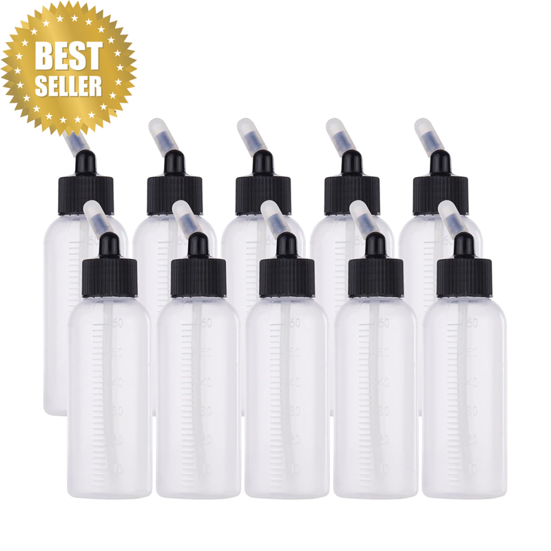 65Ml Airbrush Paint Bottles 10Pcs with 4Pcs Interchangeable Funnel Lids for Dual