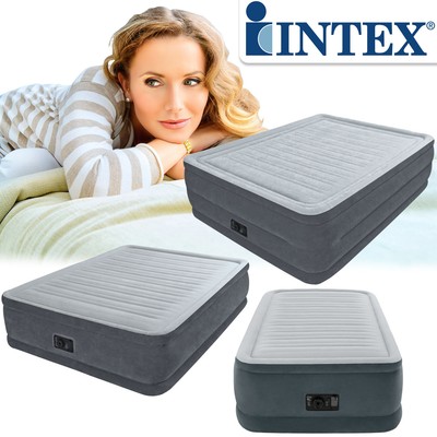 Intex Luftbett Gästebett Bett selbstaufblasend Luftmatratze mit Pumpe Reisebett