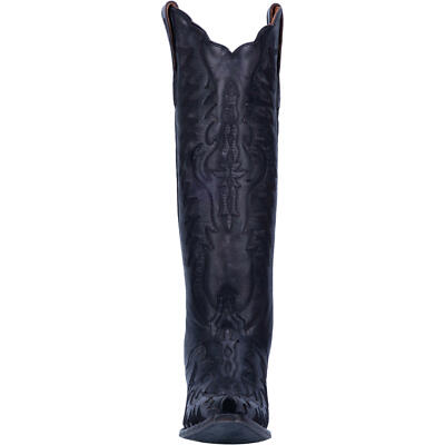 Pre-owned Dan Post Womens Hallie Snip Toe Leather Boot Dp4027 In Black