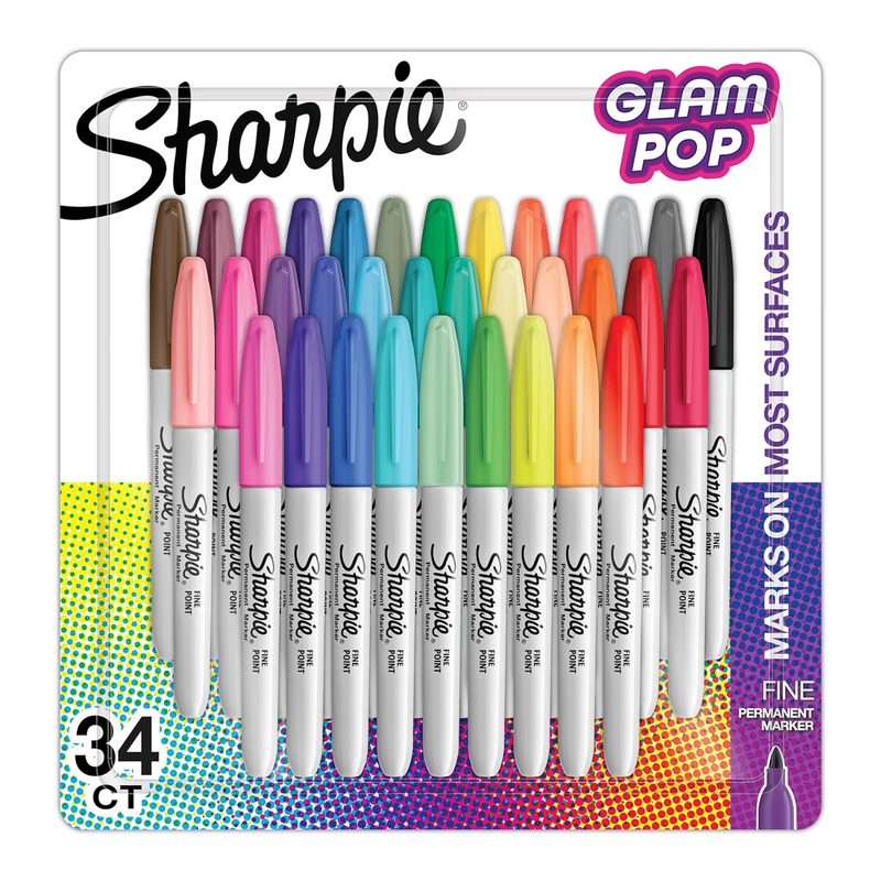 Fine Point 34 Count Assorted Colors Quick Dry Fade