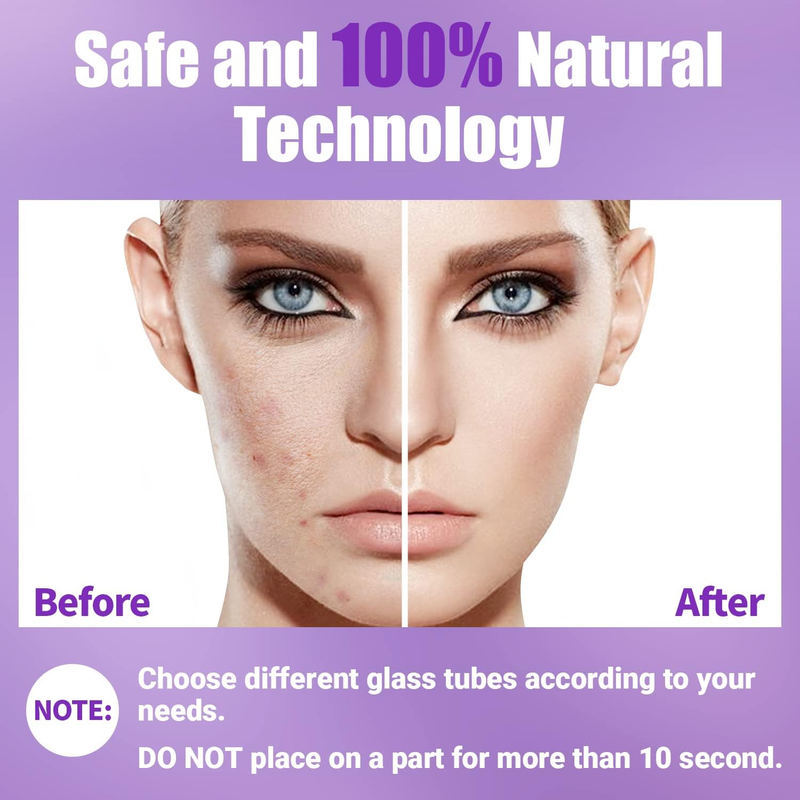 High Frequency Facial Wand -  Portable Purple Tube