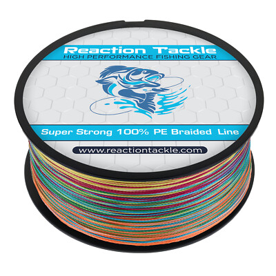 Reaction Tackle High Performance Braided Fishing Line / Braid - Multi-Color