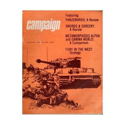 Lowry Ent Campaign  #91 ''Fury in the West Strategy, Panzerkrieg, Swords  Mag VG