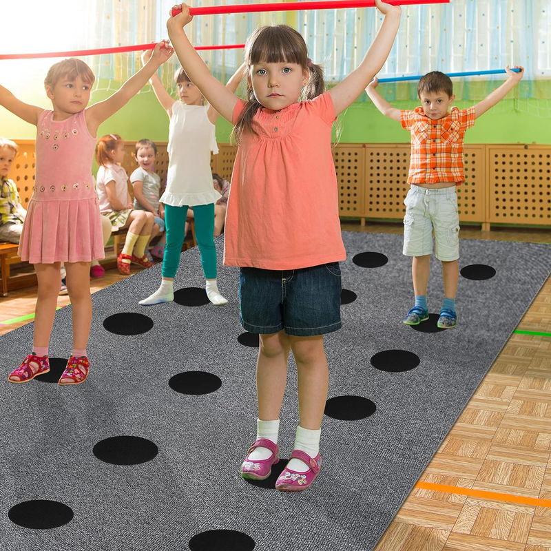 60 Pcs Black Carpet Spots Markers Floor Dots One Color Black Carpet Circles Carp