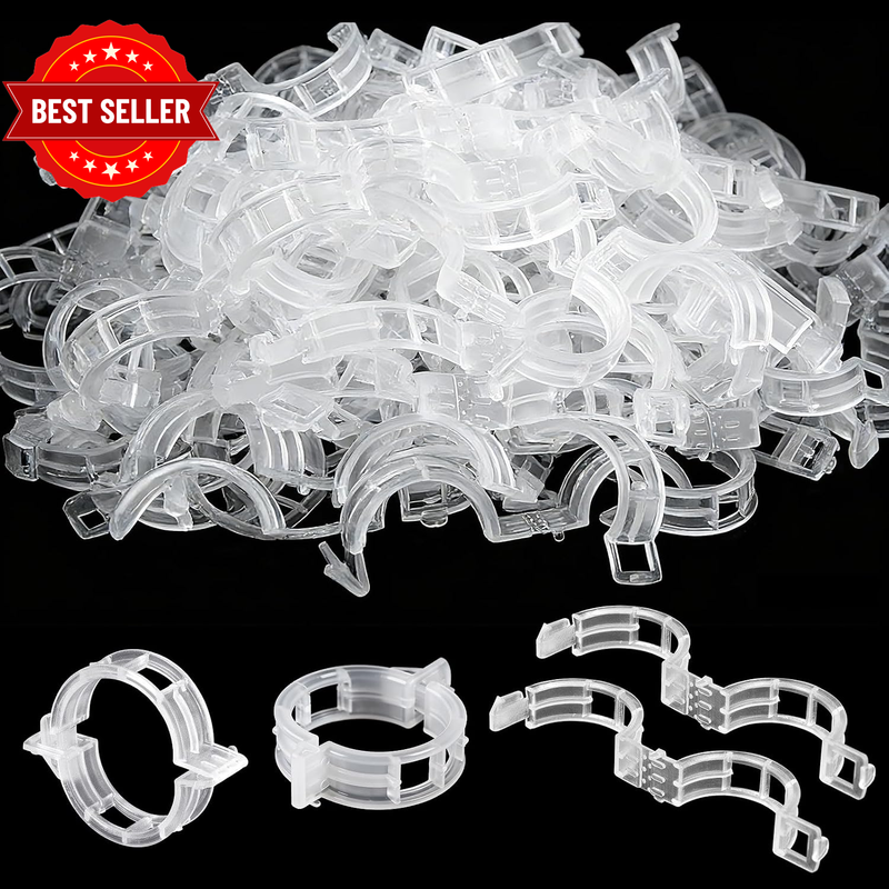 Plant Support Clips 100Pcsplastic Tomato Clips for Climbing Plants, Garden Trell