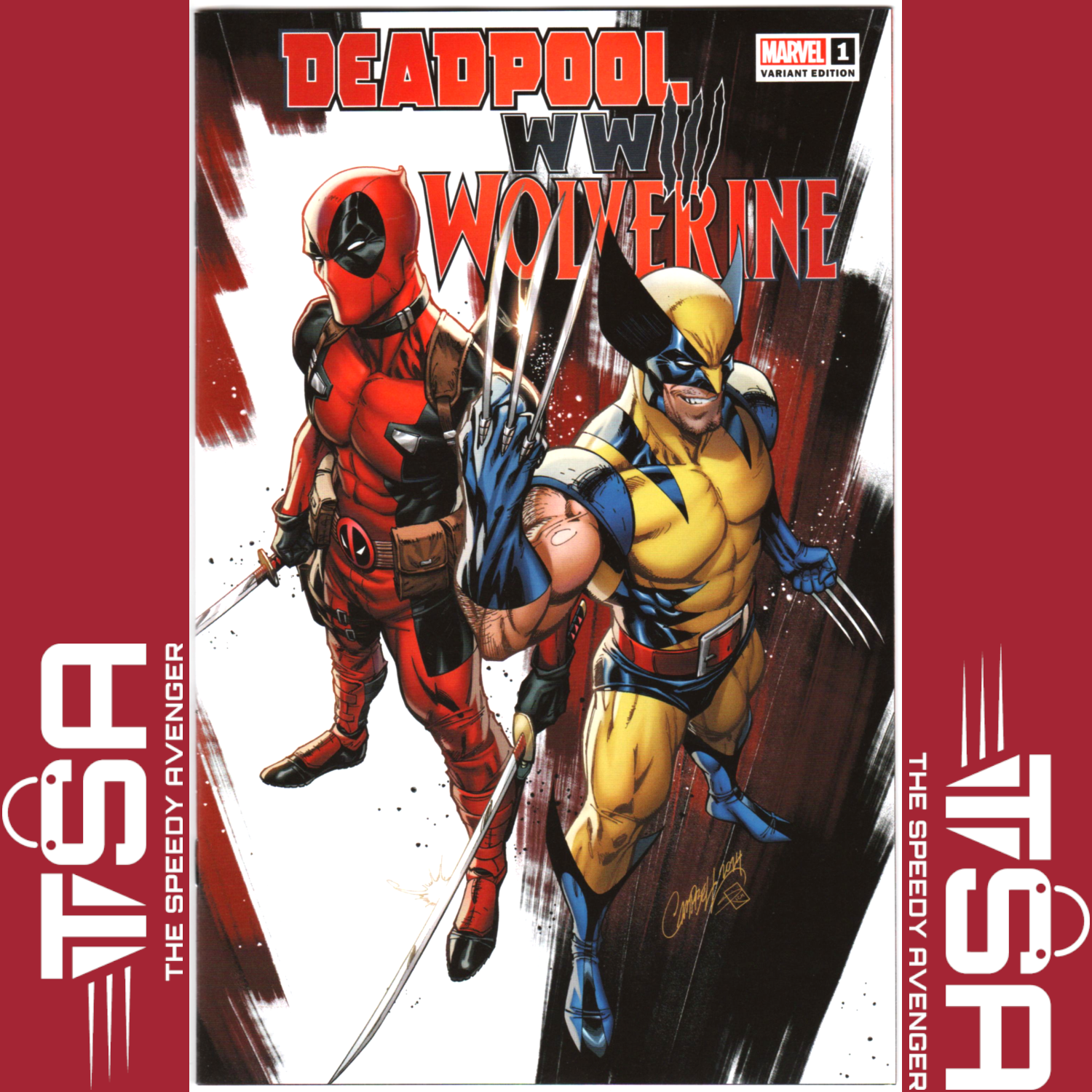 DEADPOOL & WOLVERINE WWIII J. Scott Campbell JSC Trade Variant Siege #3 Homage