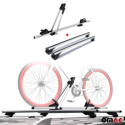 Cross Bars Luggage 42'' Silver Aluminum Set