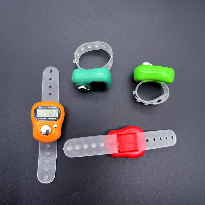4X LCD Display Digital Finger Tally Counter clicker, Electronic Stitch Counter f