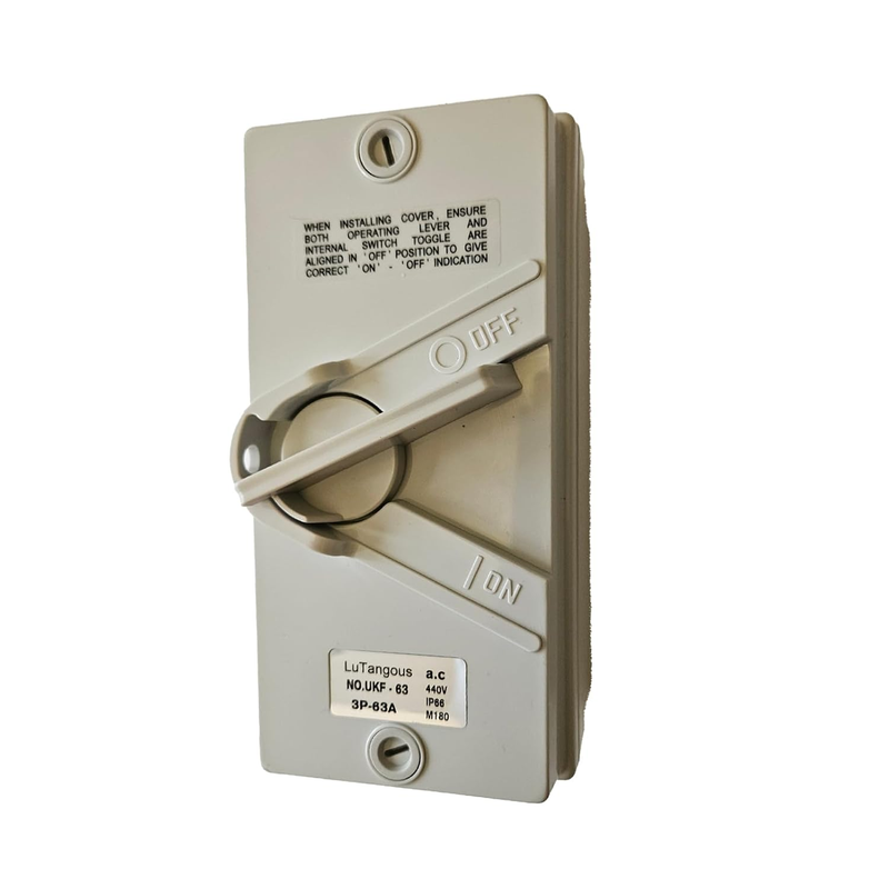 Outdoor Disconnect Switch Box, 440V 63A 3P Enclosed Safety Isolation Switches,Ip