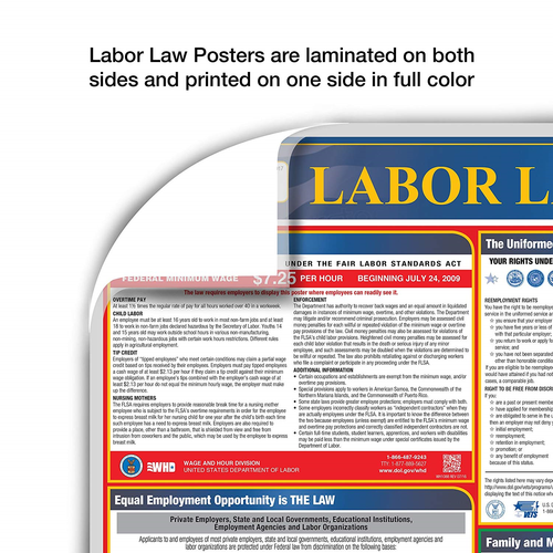 Osha4Less 2019 California All In One Labor Law Posters for Workplace Compliance