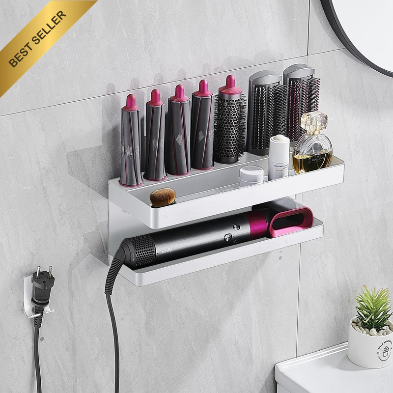 Hair Dryer Holder for Dy Son SS304, Airwrap Wall Mount Holder, White | Stylish W