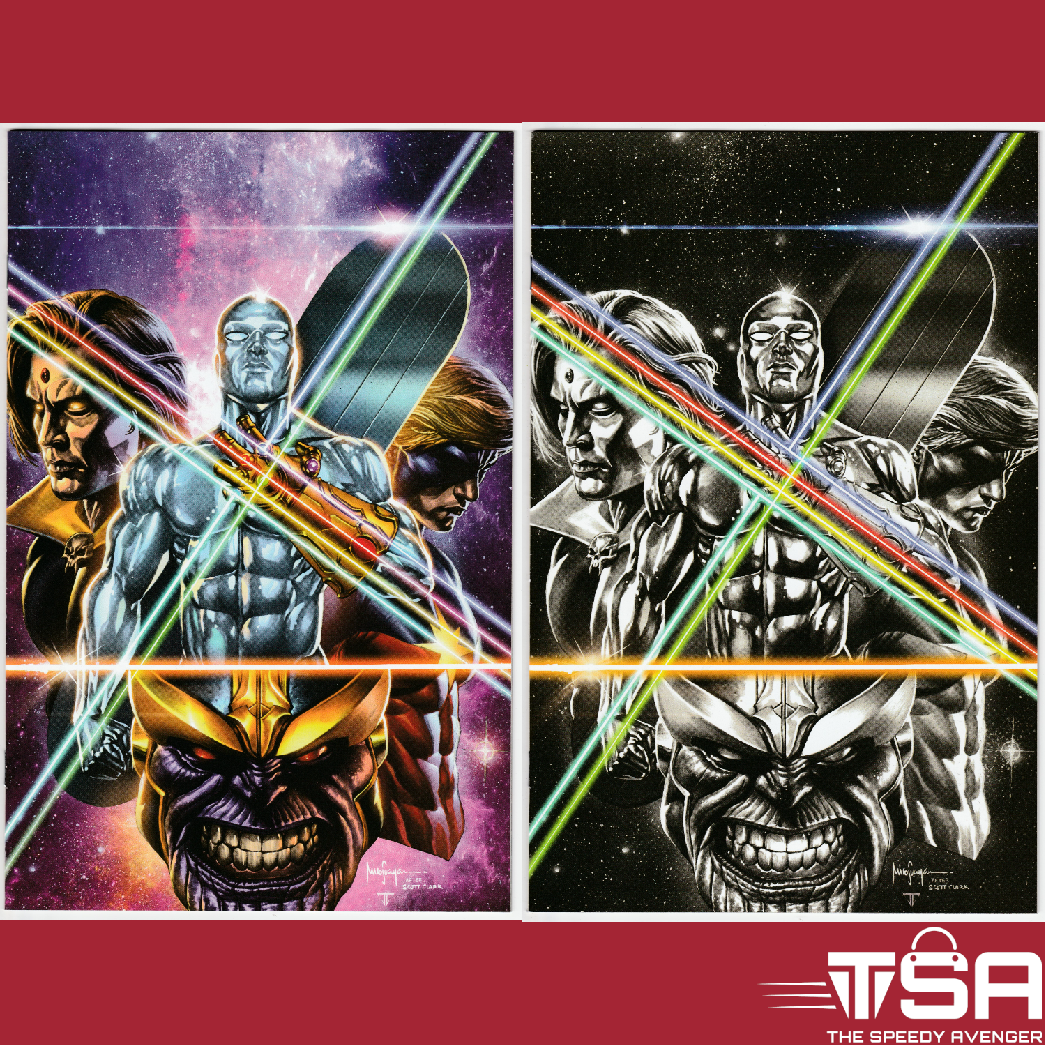 SILVER SURFER: REBIRTH #1 Mico Suayan Virgin + Virgin Color Splash Con Excl Set