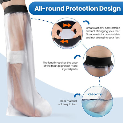 B013 (30.7 inch) Waterproof Adult Extra Long Leg Cast Cover