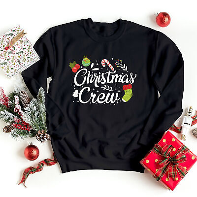 Christmas Crew Unisex Novelty Sweatshirt XMAS Celebration Friends Matching Tops