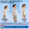 Vicorrect Posture Corrector for Women and Men: Back Support Brace Relieve Upper Back Shoulders Pain (Gray, Medium)