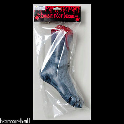Life Size Body Part SEVERED BLOODY ZOMBIE FOOT Creepy Haunted House Horror Prop