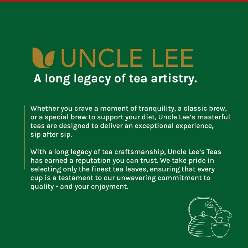 Uncle Lee&rsquo;S Organic White Tea - Premium Tea for Everyday Wellness, Low Caffeine,