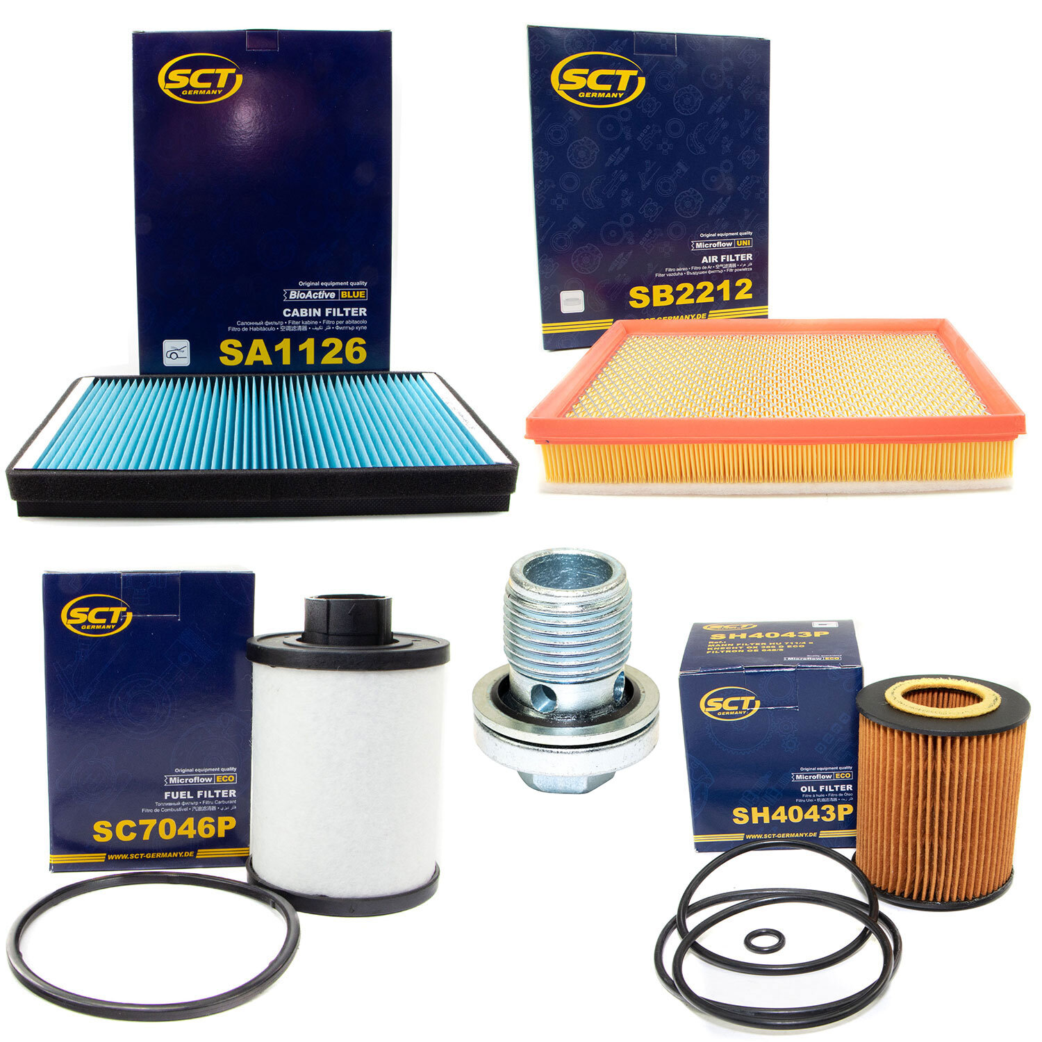 Filter Set Kraftstoff-ÖL-Luft-Innenraum + Schraube für Opel Astra H 1.9 CDTi 