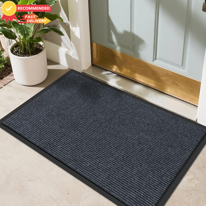 60x120cm Front Door Mat - Heavy Duty, Non-Slip Rubber, Waterproof, Easy Clean