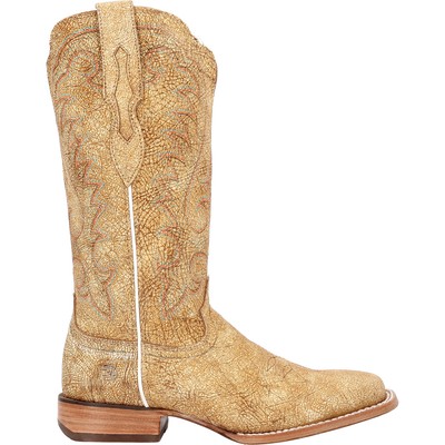 Pre-owned Durango Womens Arena Pro Western Cremello Leather Cowboy Boots