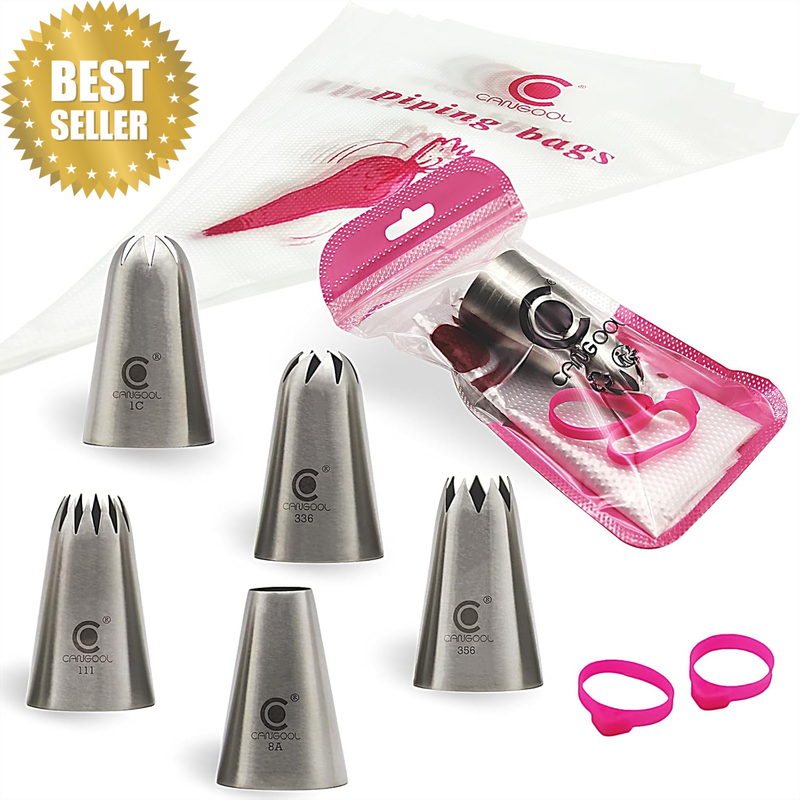 Large Icing Nozzle Set Pattern #111#336#356#1C #8A - Perfect Addition to Icing B