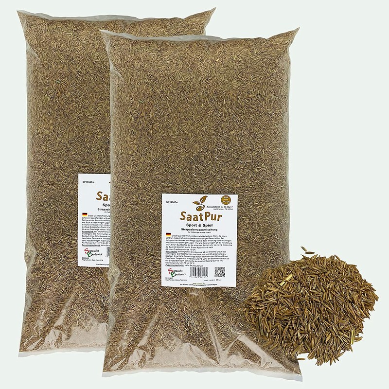 5 Kg Rasensamen Sport- Und Spielrasen Sportrasen Grassamen Rasen Nachsaat Gras