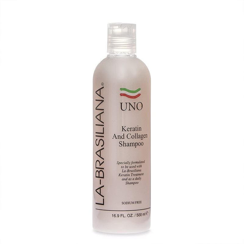 La-Brasiliana Uno Keratin and Collagen Shampoo, 16.9 Fl.Oz.