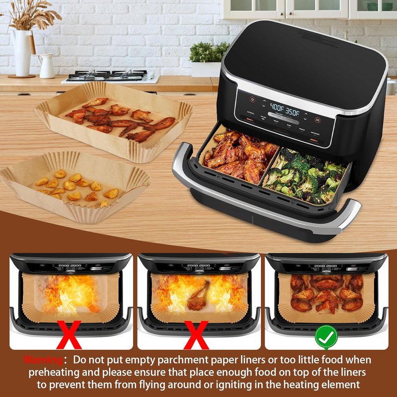 Air Fryer Liners Disposable 150Pcs for Ninja Foodi DZ071 7-Qt/11-Qt/Instant 9 Qt