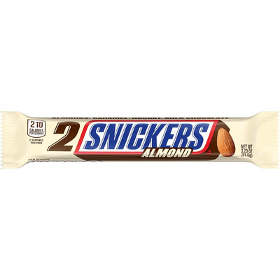 Almond Sharing Size Chocolate Candy Bars 3.23-Ounce Bar 24-Count Box