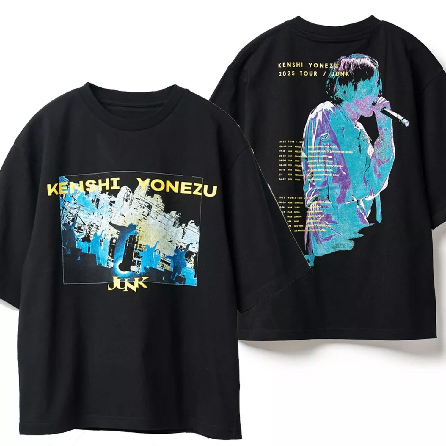 米津玄師　2025 JUNK WORLD TOUR TEE Tシャツ　L Kenshi Yonezu JUNK WORLD TOUR 2025 Unisex T Shirt | eBay