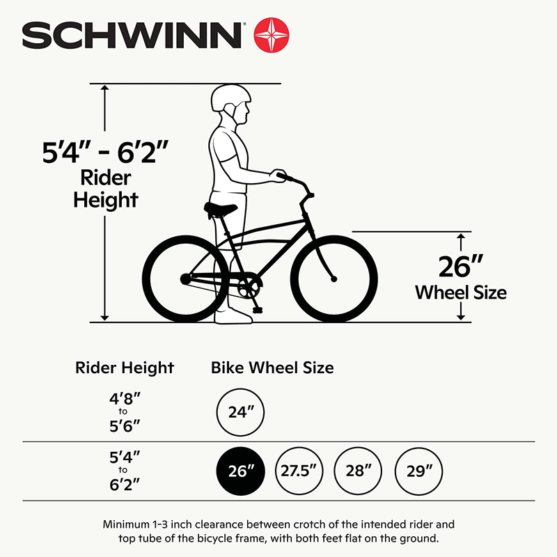 Schwinn Sanctuary 7 Men and Women Comfort Beach Cruiser Bike, 26-Inch Wheels, 7-