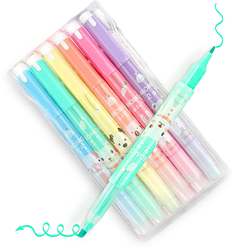 Marker Set - Colored Highlighters Premier Double Ended Set -