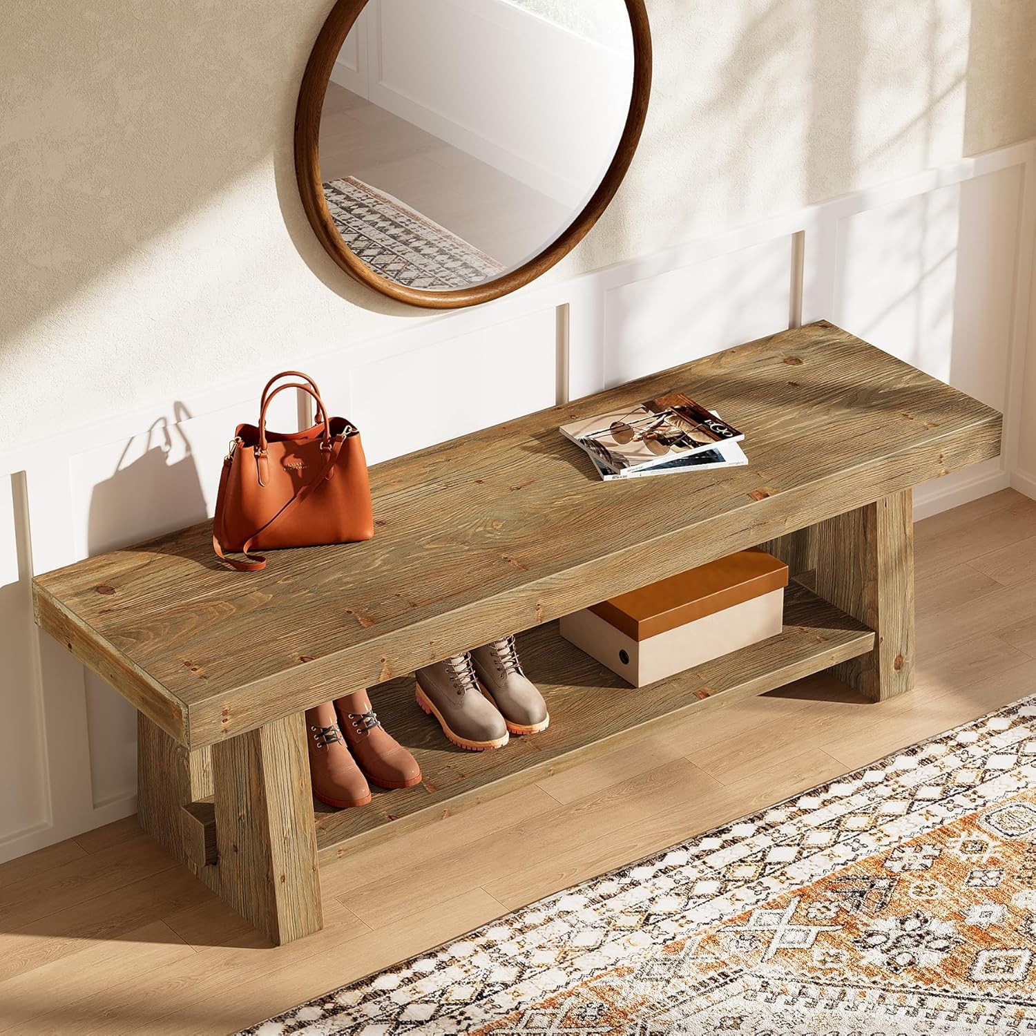 Tribesigns Entryway Bench - Thumbnail 4
