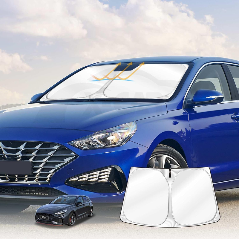 Windscreen Sun Shade for Hyundai I30 Hatchback 2018-Onwards Blocks UV Rays Folda