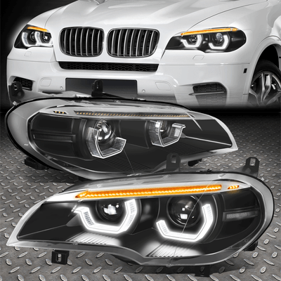 [Двойной запуск 3D LED U-Halo] Для 11-13 BMW X5 без фар с проектором AFS HID