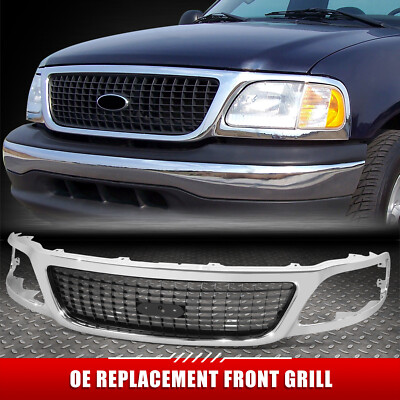 Для Ford Expedition 99 XLT в стиле OE Хромированная решетка радиатора с эмблемой
