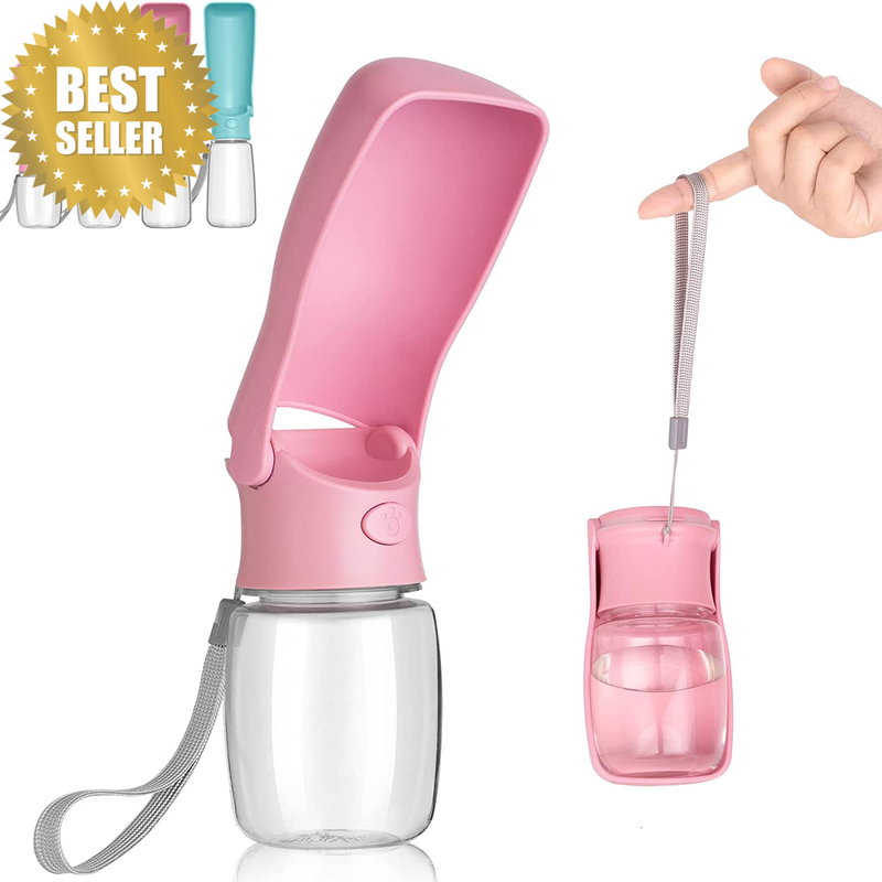 Foldable Dog Water Bottle - Portable Water Dispenser, Leak Proof Travel Bottle,