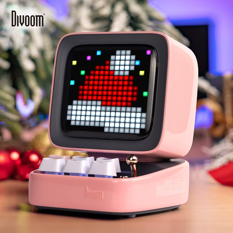 Ditoo-Pro Portable Bluetooth Speaker Retro Pixel Art Alarm Clock DIY LED Display