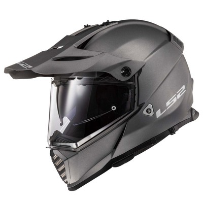 LS2 Blaze Adventure Motorcycle Helmet Solid Matte Titanium XS